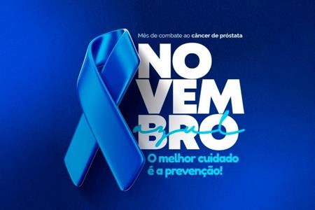 imagem Novembro Azul Mês  de Prevenção ao Cancêr de Próstata