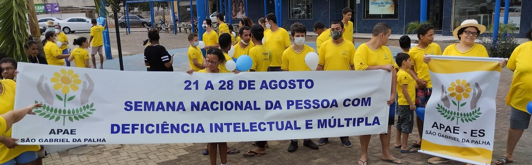 SEMANA NACIONAL DA PESSOA COM DEFICIÊNCIA INTECTUAL E MÚLTIPLA que acontece do dia 21 a 28 de agosto