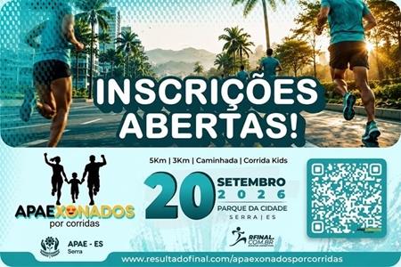imagem Apae Serra abre inscrições para a corrida solidária “Apaexonados por Corridas 2026”
