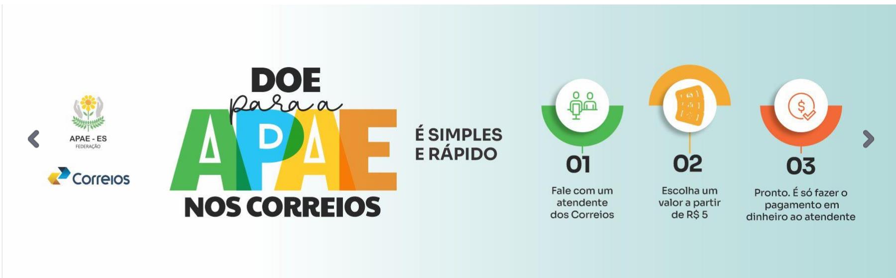Parceria entre Feapaes-ES e Correios.- Clique no banner e confira a matéria