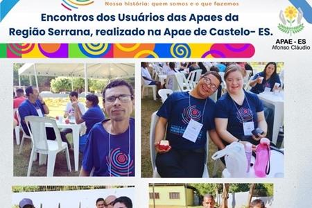 imagem Encontros dos Usuários das Apaes da Região Serrana, realizado na Apae de Castelo- ES.