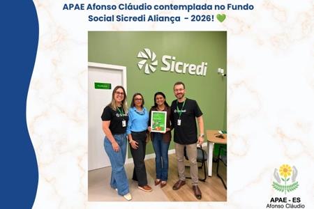 imagem APAE Afonso Cláudio contemplada no Fundo Social Sicredi Aliança  - 2026