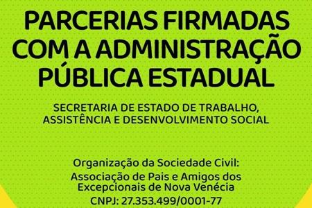 imagem PARCERIAS FIRMADAS COM A ADMINISTRAÇÃO PÚBLICA ESTADUAL