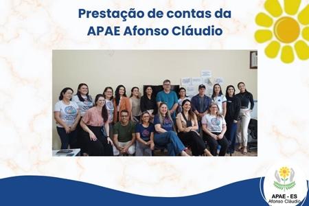 imagem Prestação de Contas da APAE de Afonso Cláudio